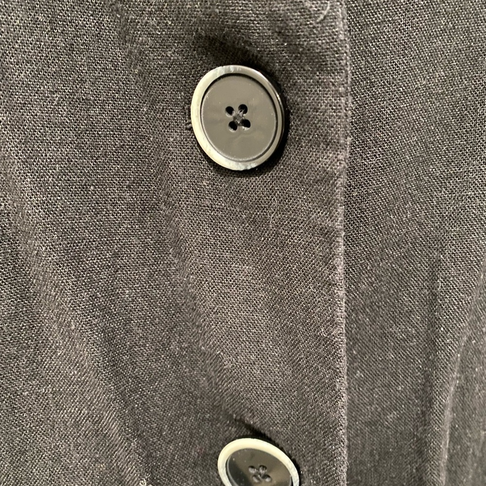 ▫️Mango▫️Long Black Linen Jacket - Picture 3 of 4
